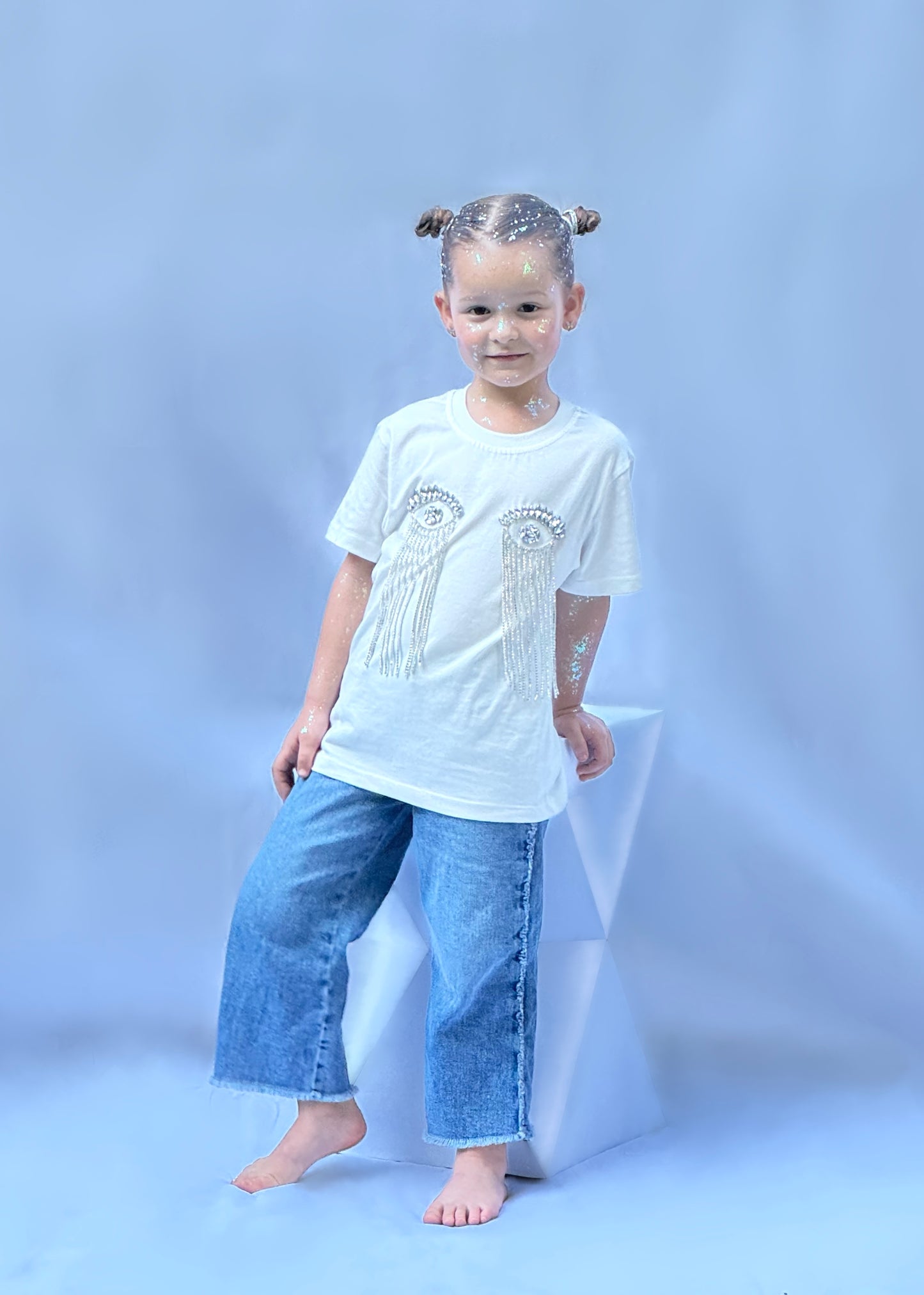Kids T-shirt "Eyes" White