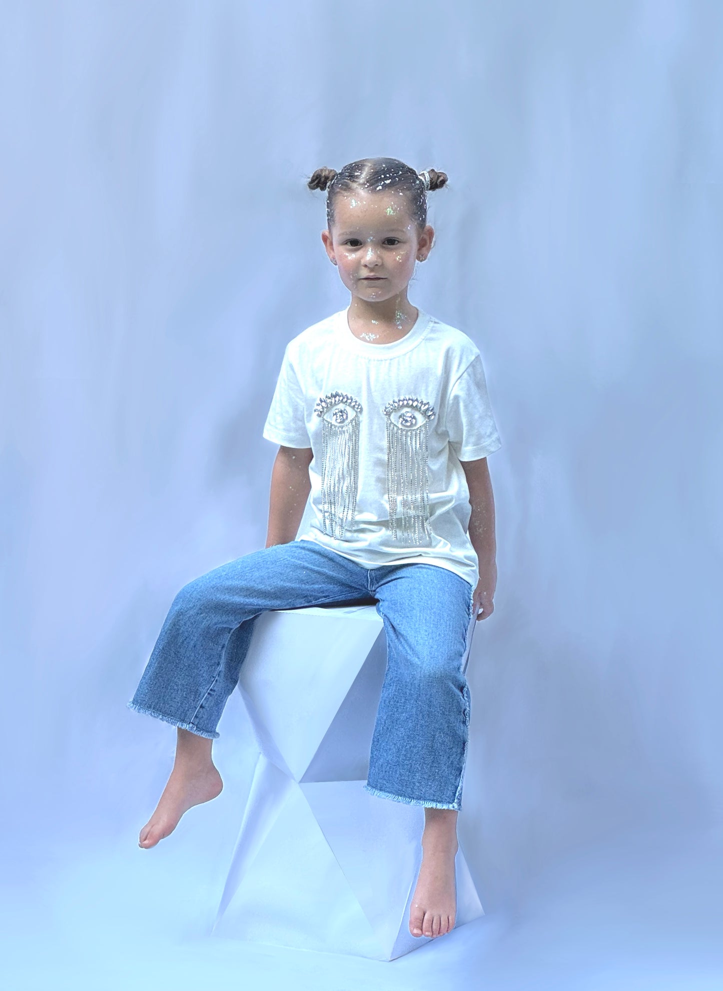 Kids T-shirt "Eyes" White
