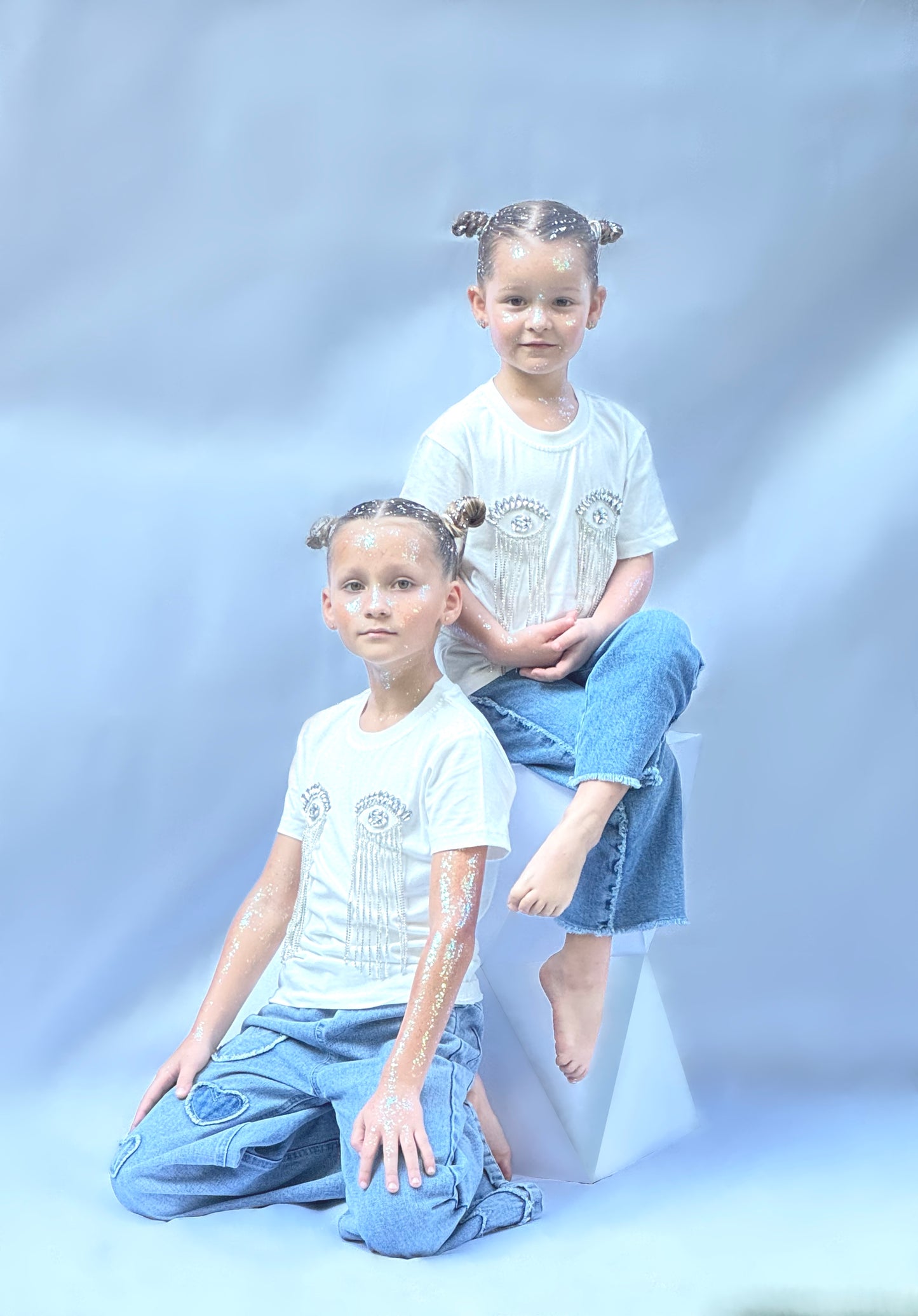 Kids T-shirt "Eyes" White