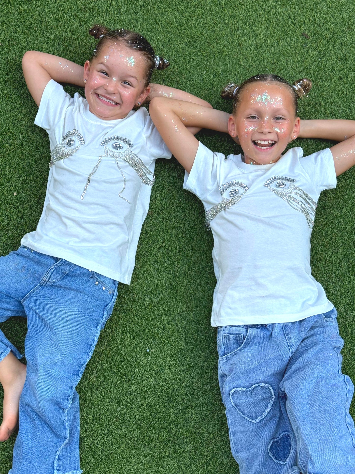 Kids T-shirt "Eyes" White